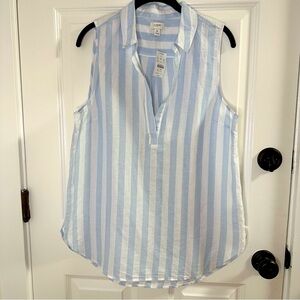 J. Crew Linen Oversized Sleeveless Top